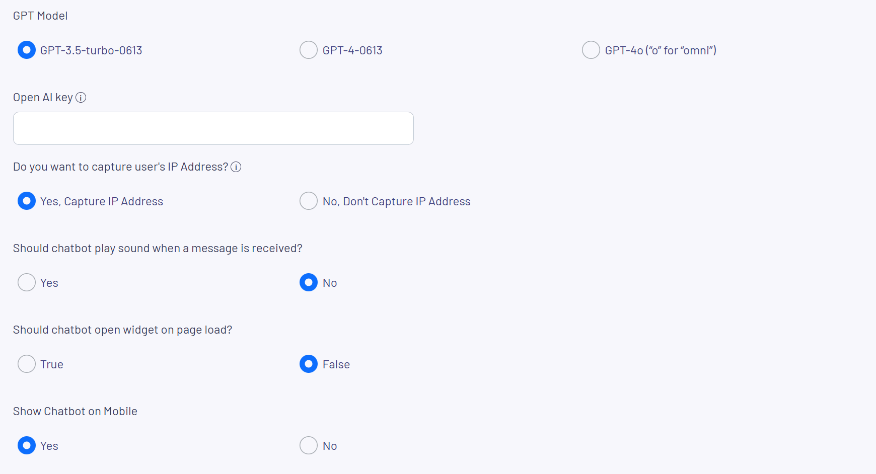 configure advance settings