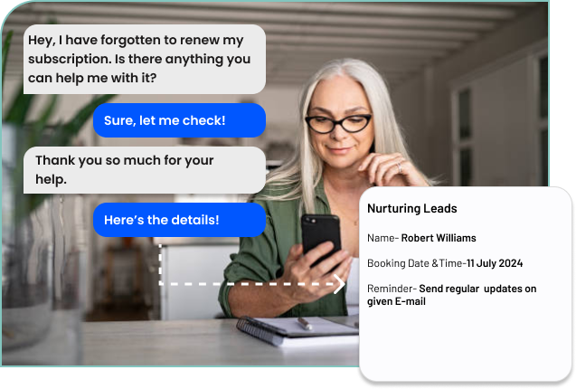 Client retention with AI chatbot